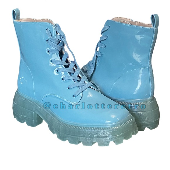 Katy Perry • The Geli Combat Boot • Arctic Blue - Picture 1 of 7